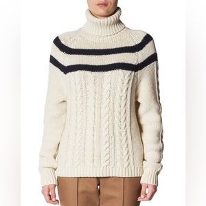 Moncler Cashmere-Blend Cable Knit Turtleneck Sweater